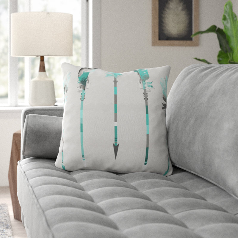 Mistana Burgess Indoor/Outdoor Feathers Throw Pillow & Reviews Wayfair